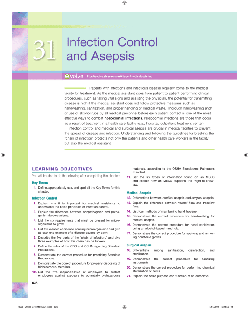 31 Infection Control and Asepsis