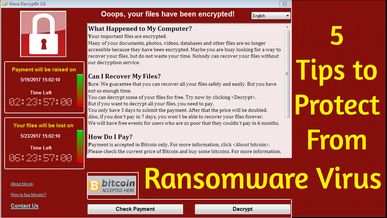 5 Tips to Protect from Ransomware Virus