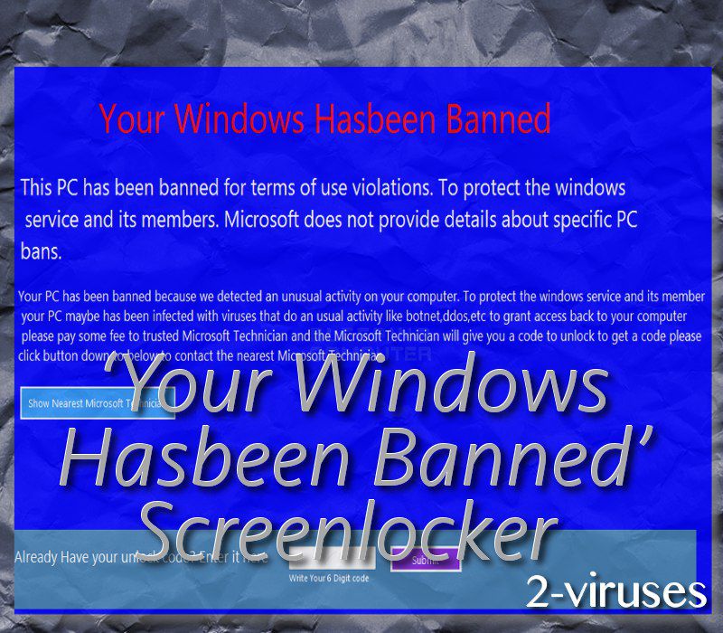 âYour Windows Hasbeen Bannedâ Screenlocker â How to remove â Dedicated ...
