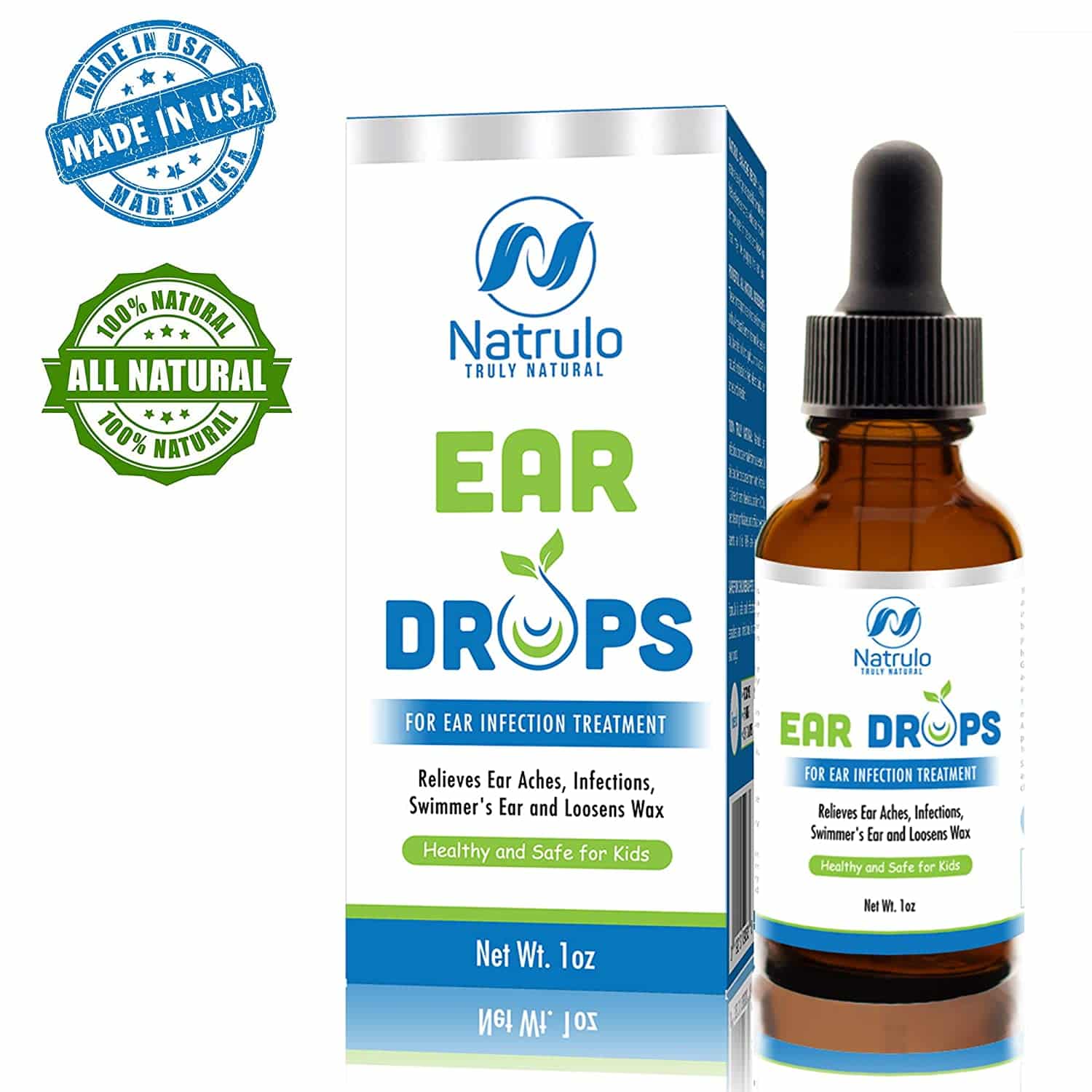 Amazon.com: Natrulo Natural Ear Drops for Ear Infection Treatment ...