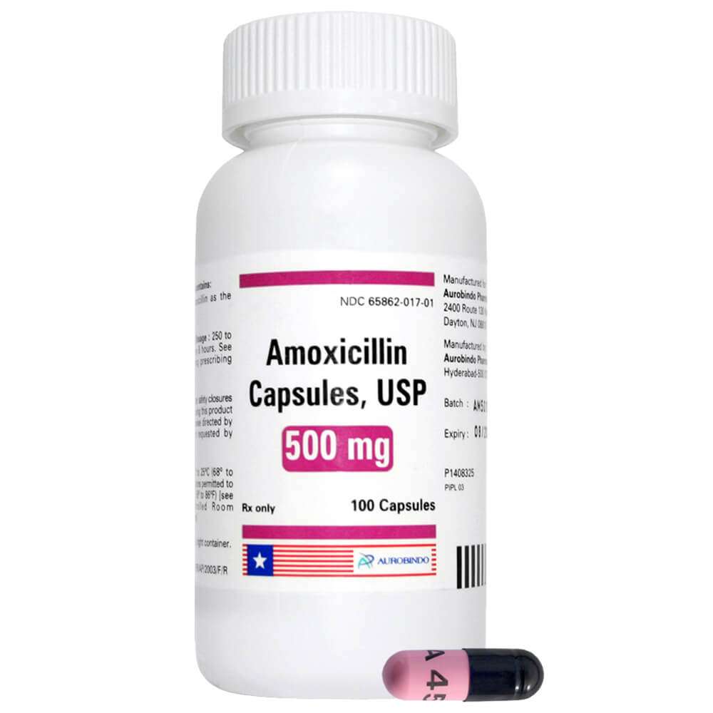 Amoxicillin Rx, Capsules, 500 mg x 100 ct