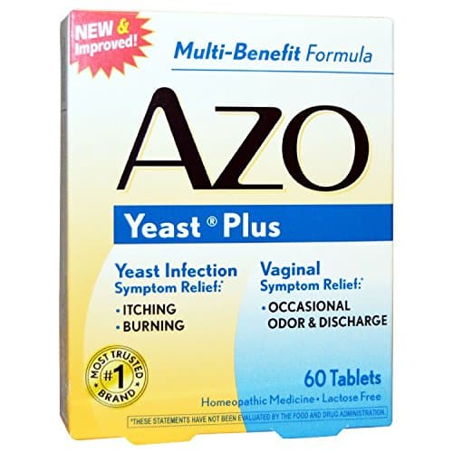 AZO Natural Yeast Symptom Prevention &  Relief Tablets, 400 mg, 60