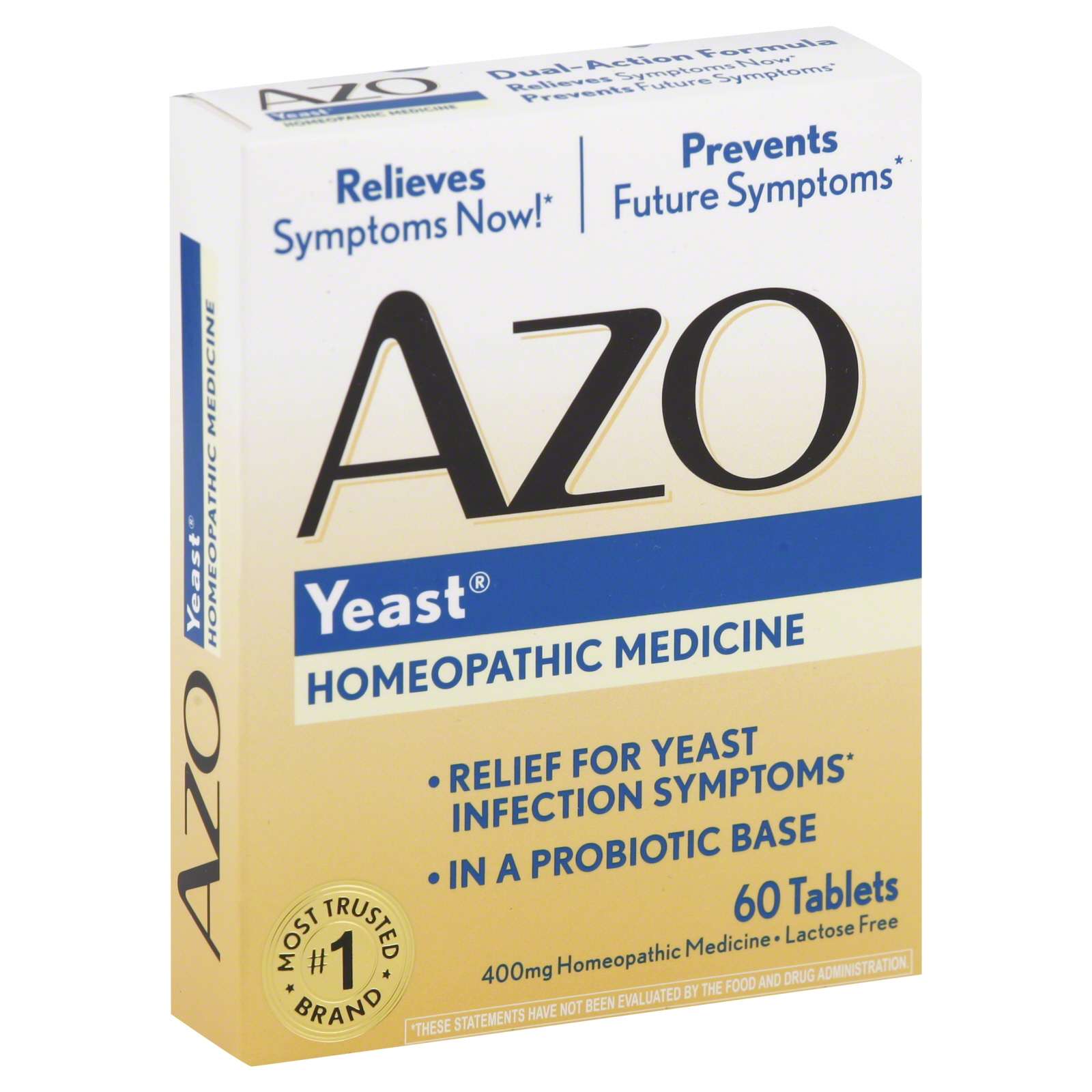 Azo Yeast, in a Probiotic Base, Tablets, 60 tablets