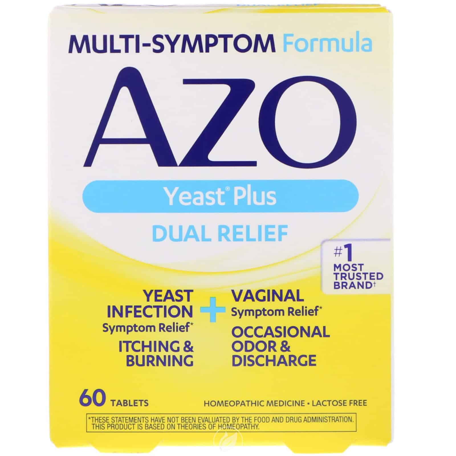 AZO Yeast Plus Dual Relief, Yeast Infection + Vaginal Symptom Relief ...