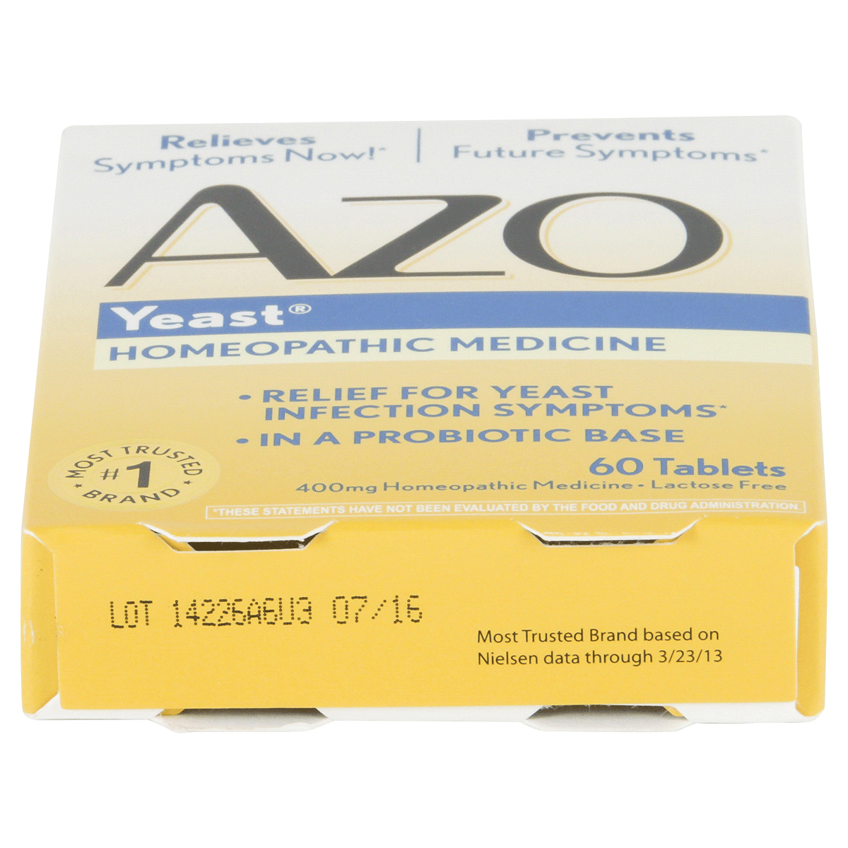AZO Yeast Plus Infection Symptom Relief 60 ct