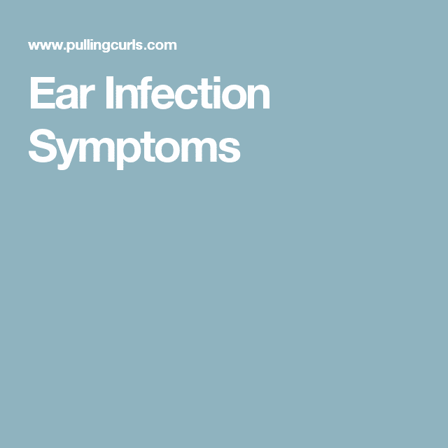 Ear Infection Symptoms