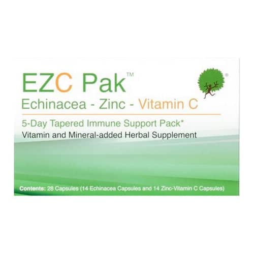 EZC Pak 5 Day Tapered Echinacea Zinc and Vitamin C for Immune Support ...