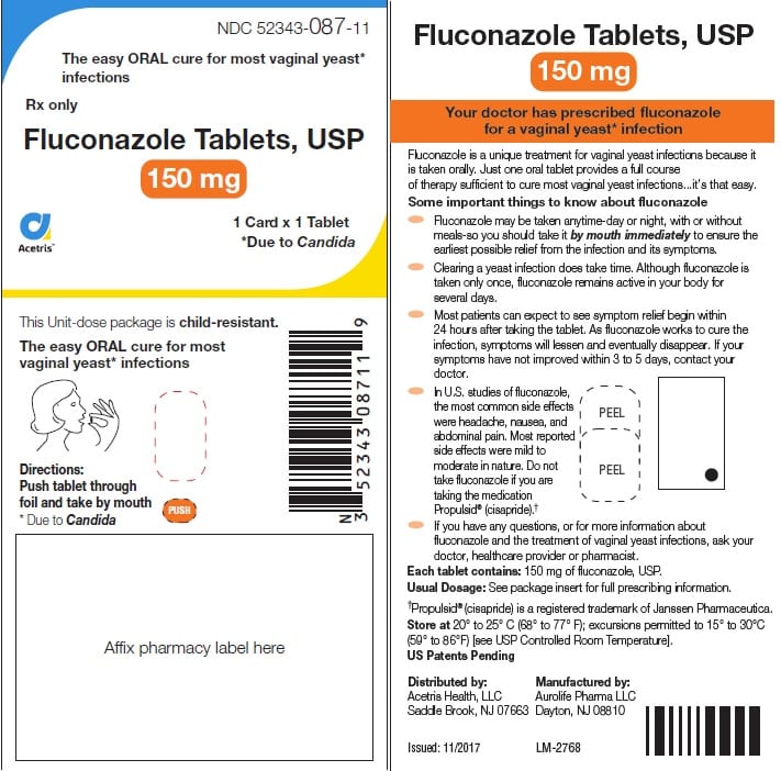 Fluconazole Tablets, USP Rx only