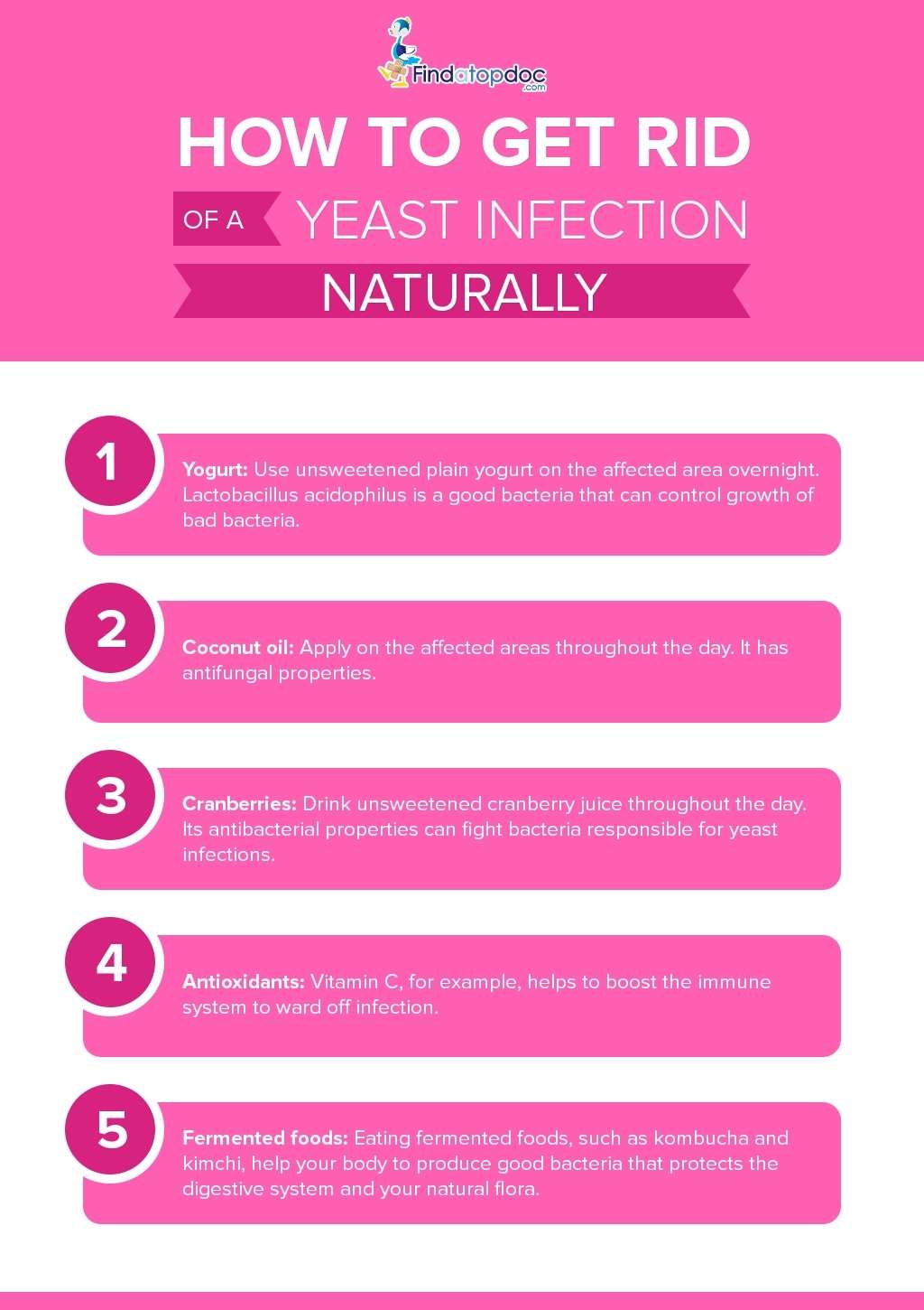 How to Get Rid of a Yeast Infection Naturally? [Infographic]