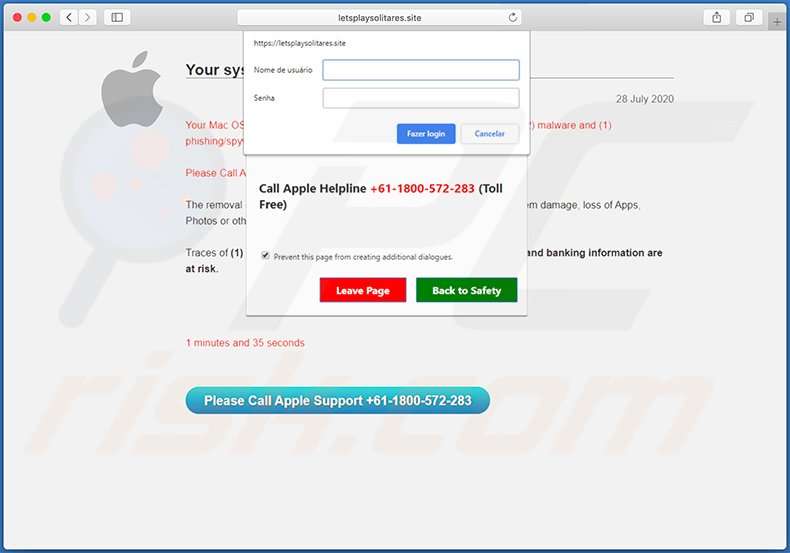 How to get rid of MAC OS Is Infected With Spyware POP