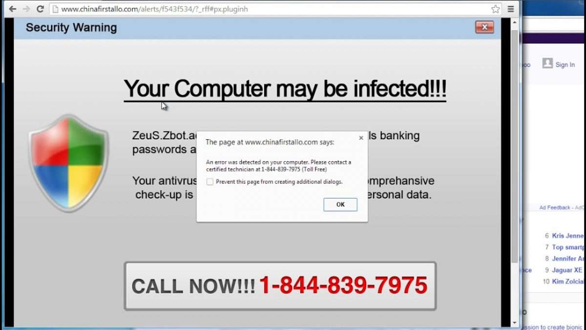 How to remove " Security Warning! Your computer may be infected!"  pop up ...