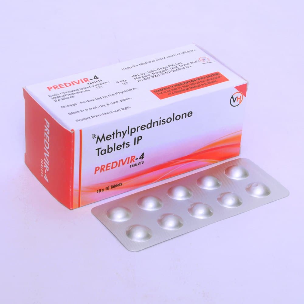 ISO Methylprednisolone 4 Mg Tablets, Packaging Type: Strips, Grade ...