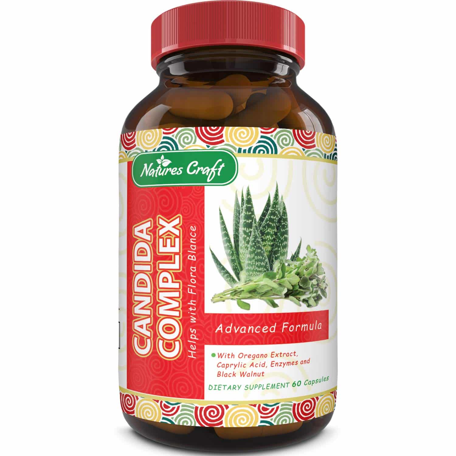 Natural Candida Cleanse  Yeast Detox Supplement with Probiotic Oregano ...