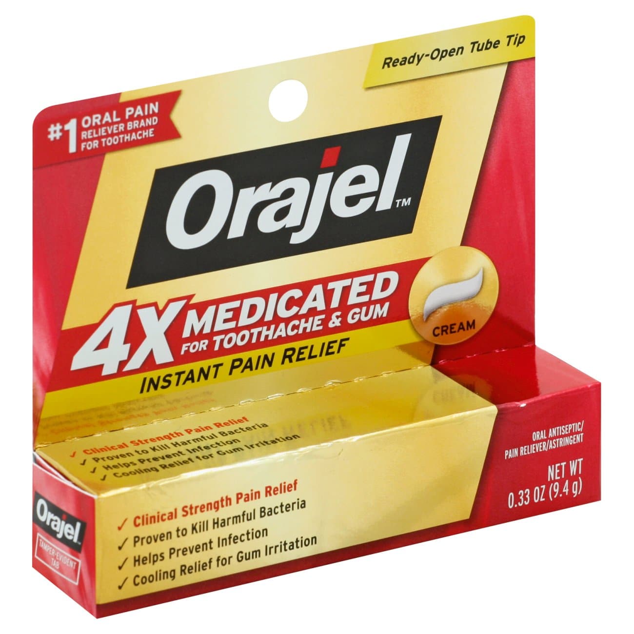 Orajel 4x Medicated Toothache &  Gum Instant Pain Relief Cream