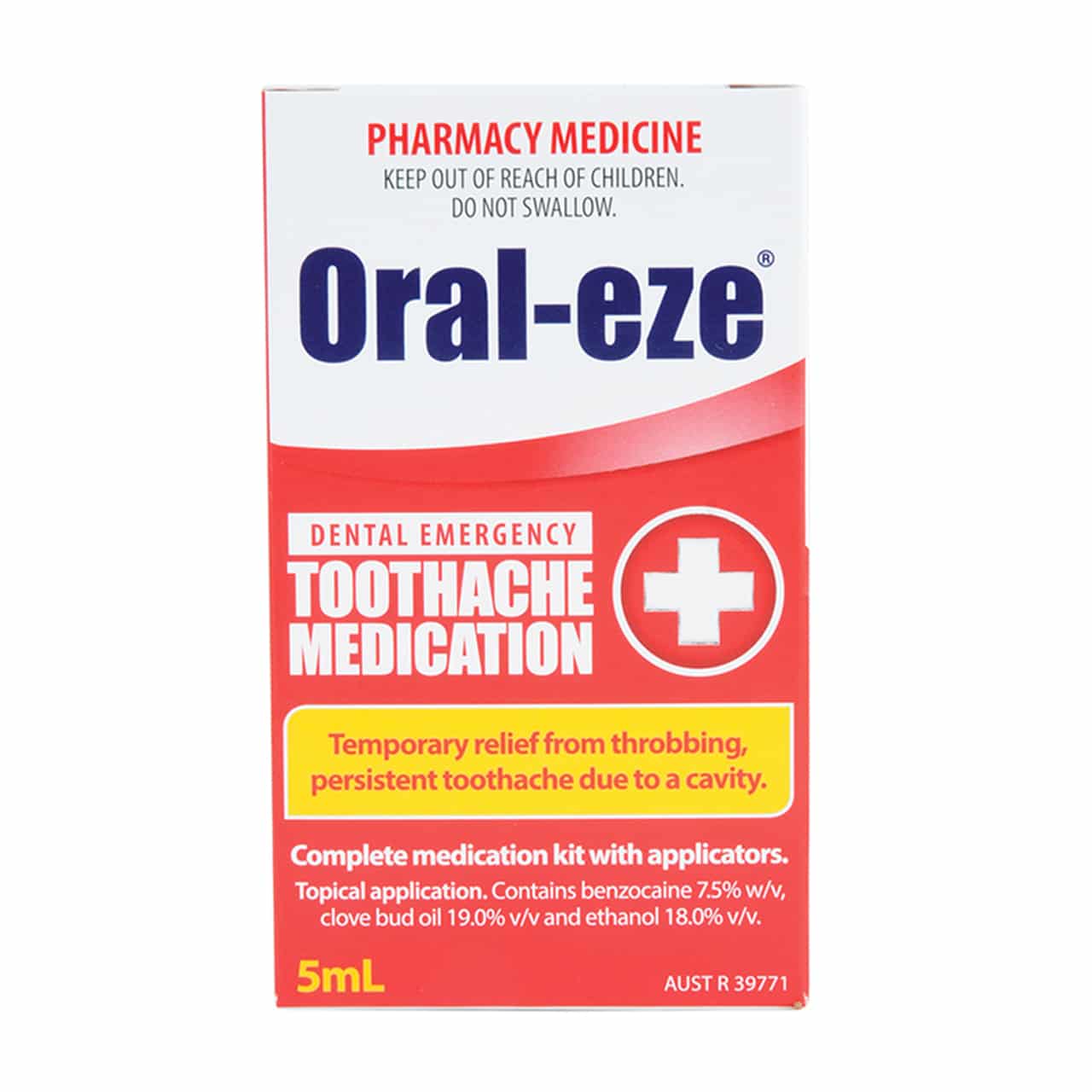 Oral Eze Dental Emergency 5ml Toothache Cavity Medication Temporary ...