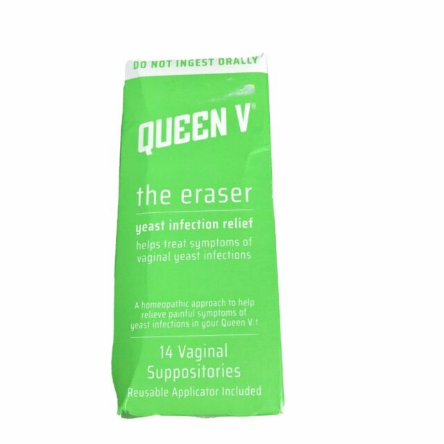 Queen V The Eraser Yeast Infection Treatment 14 Vaginal Suppositories ...