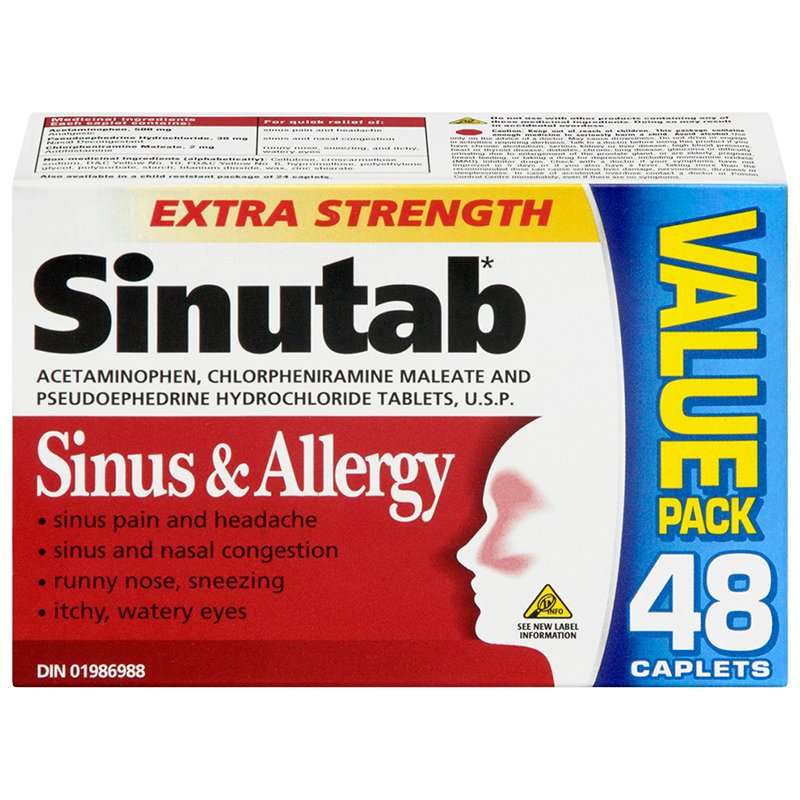 Sinutab Sinus &  Allergy Extra Strength