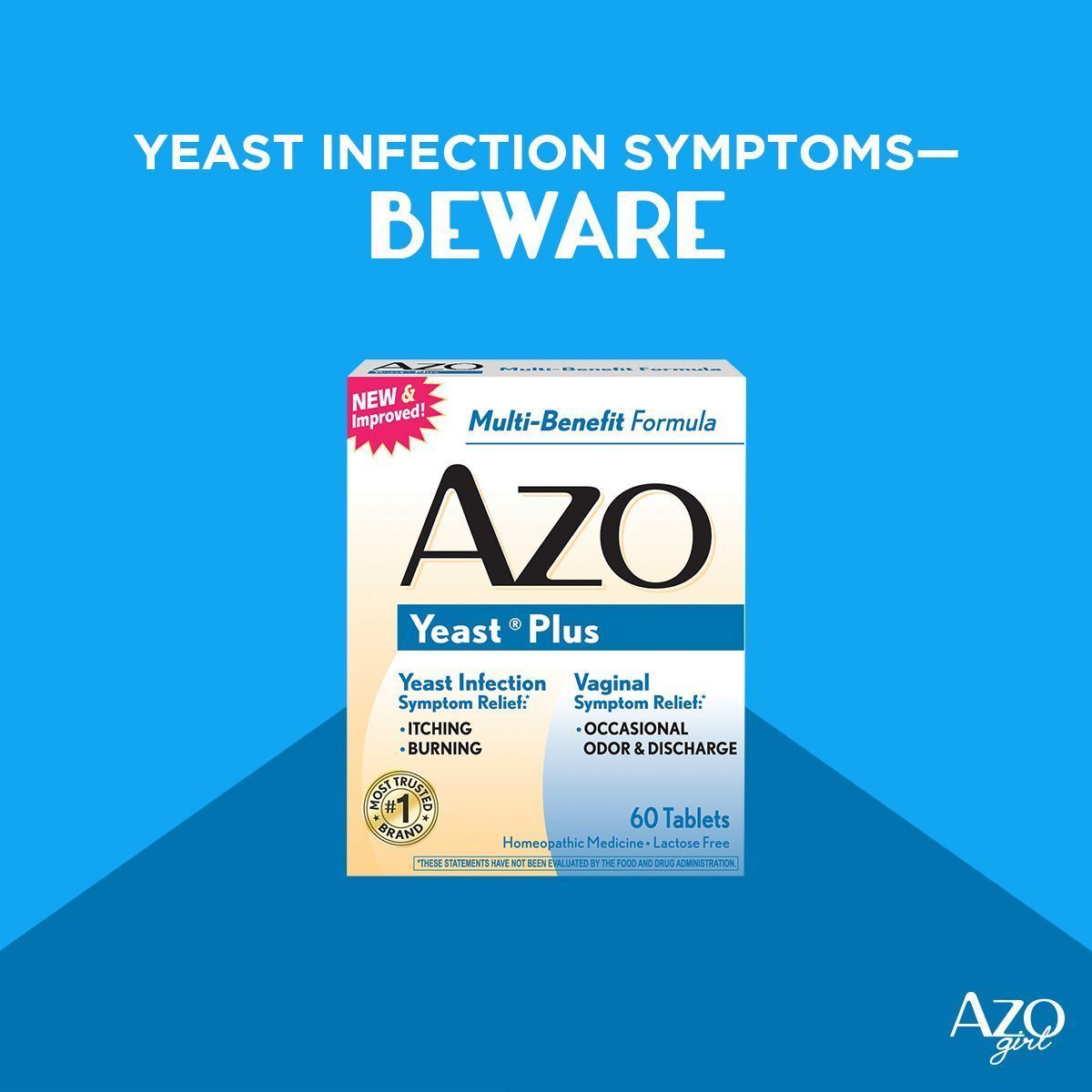 Yeast infection symptomsBEWARE. AZO Yeast Plus helps relieve yeast ...